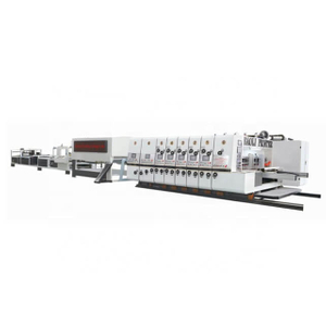 fully automatic multi-color printer slotter die-cutter folder gluer bundling linkage line