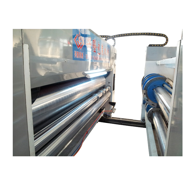 chain feeding carton box printing machine with slotter for packing carton box