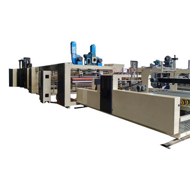 full automatic carton machine Flexo Printing printer slotter Folder Gluer & Strapping in line