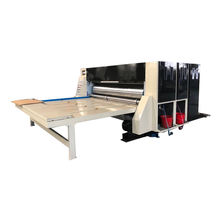 Semi automatic carton making flexo paper board printer machine