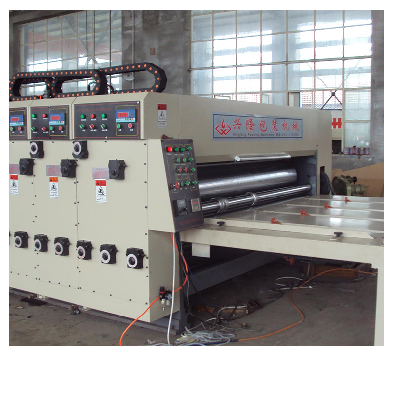 chain feeding caron packaging printing slotting and die-cutting machine