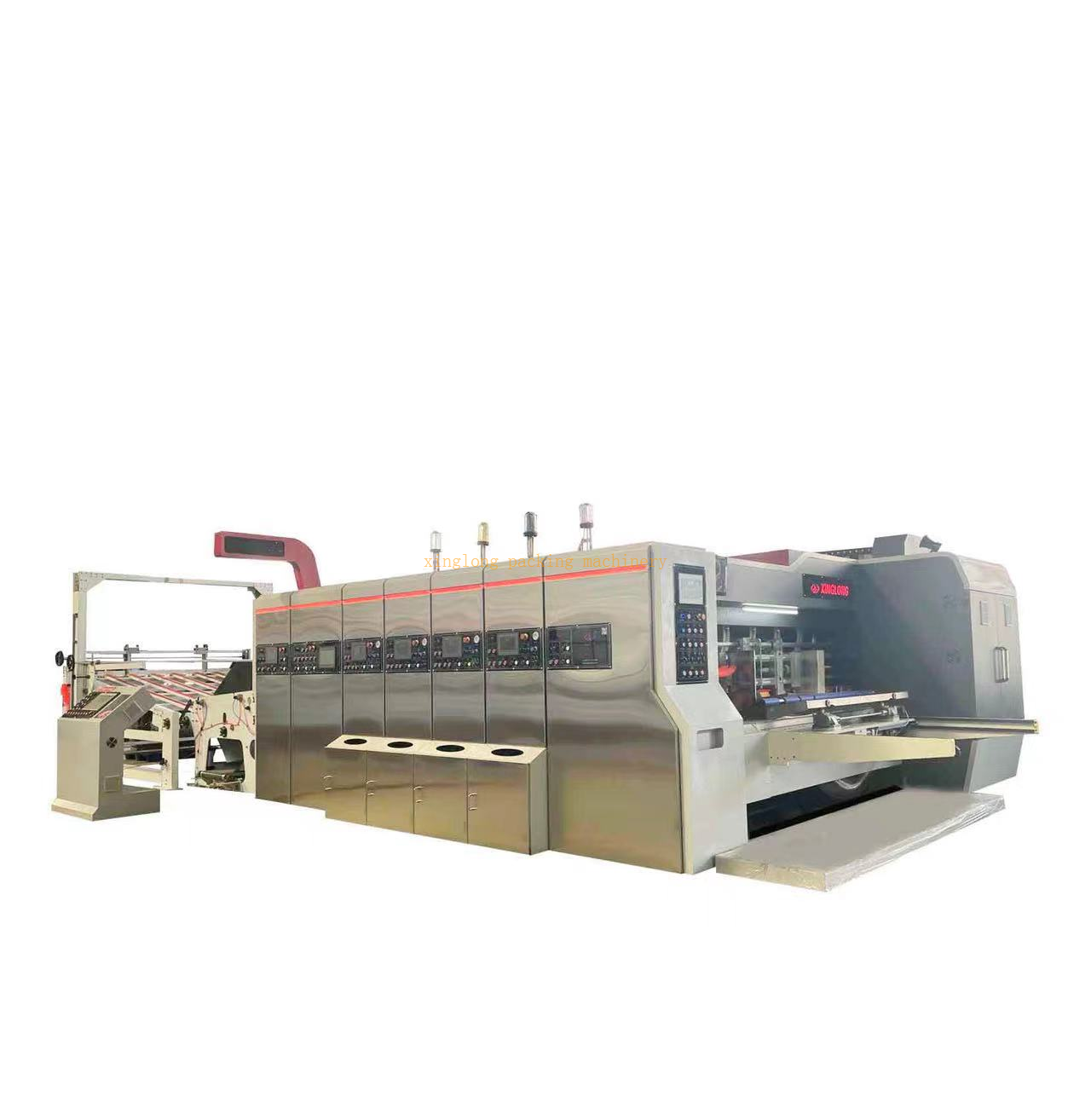 YJ Series full automatic high speed printing slotting die cutting vibrator stacker Machine