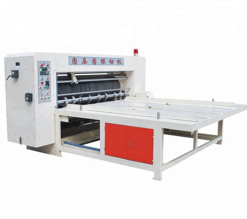 Corrugated cardboard carton rotary die cutting machine