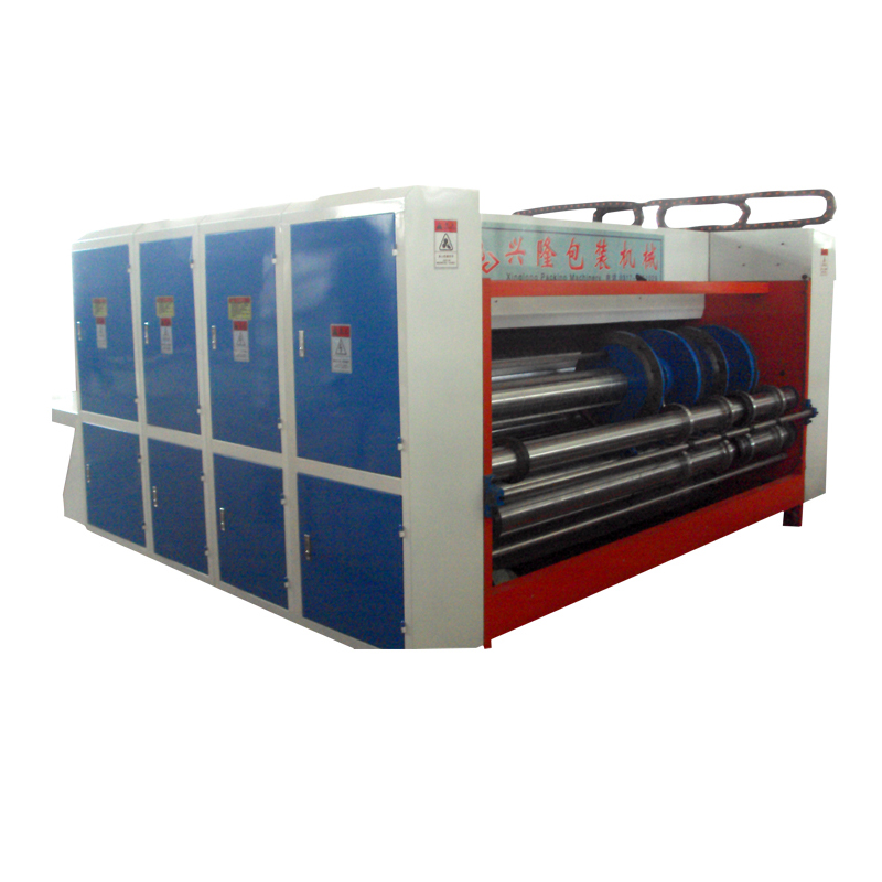 semi-automatic carton box printing slotting and die-cutting machine with automatic feeding paper machine