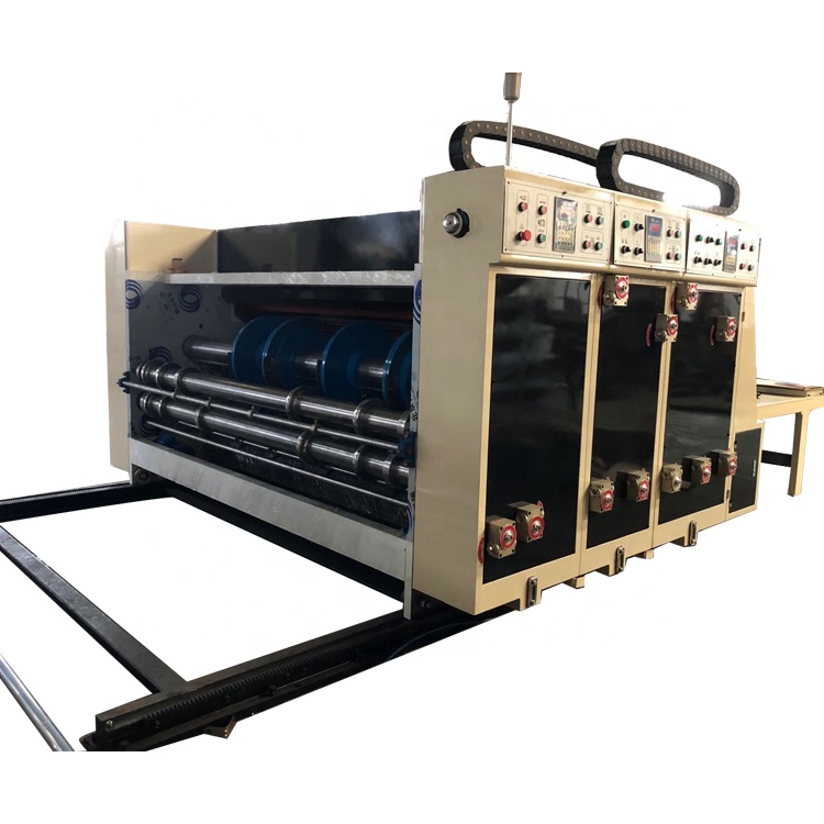 Semi-auto 4 Color Flexo Printing Slotting Die Cutting Machine