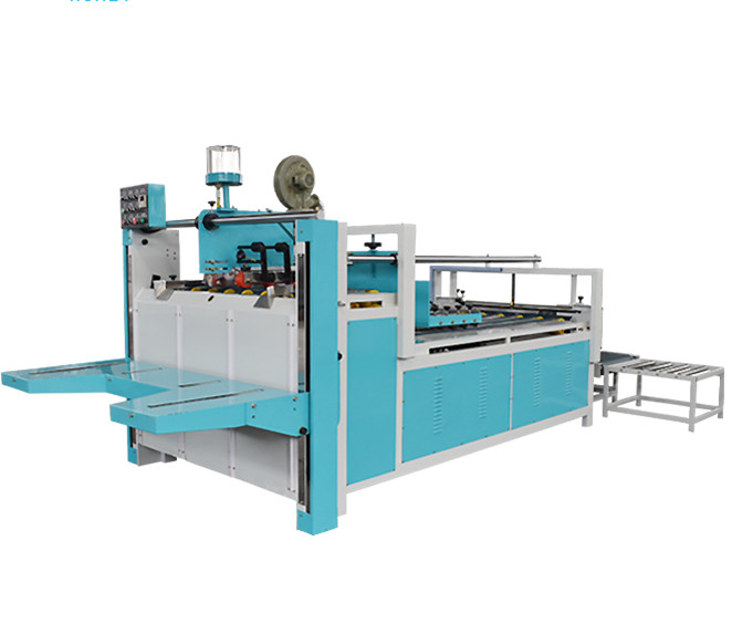 Semi-automatic folder gluer machine corrugated carton box making machine press pasting box machine
