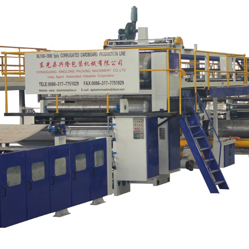 automatic corrugator machine 3 ply corrugated cardboard production line with CE