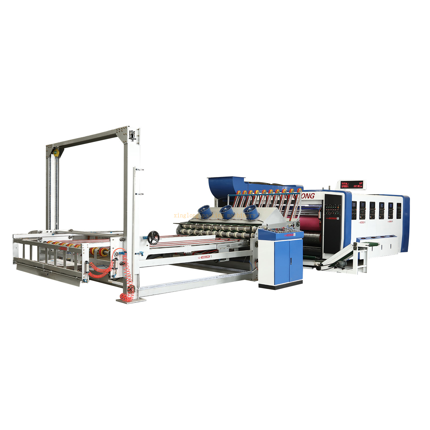 High Speed Full Automatic Flexo Printer Slotter Die Cutter Carton Printing Slotting Die Cutting Machine Corrugated Box Making Machine