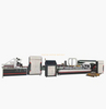 Auto Folder Gluer and Stitcher Machine with Auto PP strapping Machine