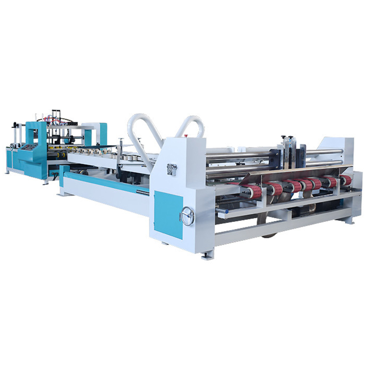 New type automatic carton box gluing and folding machine