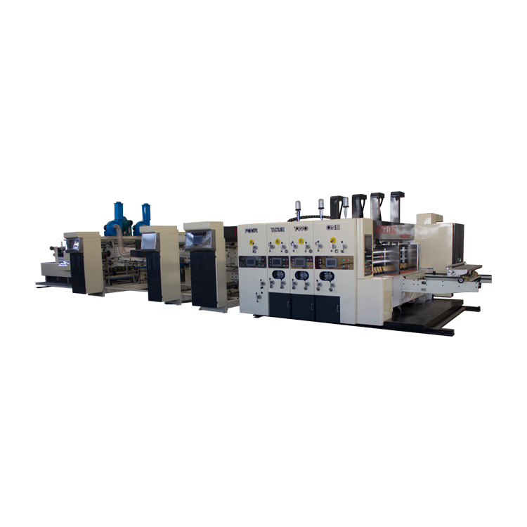 automatic carton printer slotter die - cuter folder gluer strapping linkage line box machine