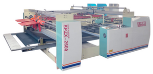 High speed semi auto two pieces folder gluer machine