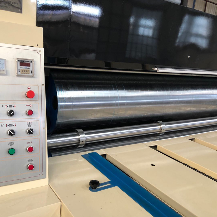 Semi-auto 4 Color Flexo Printing Slotting Die Cutting Machine