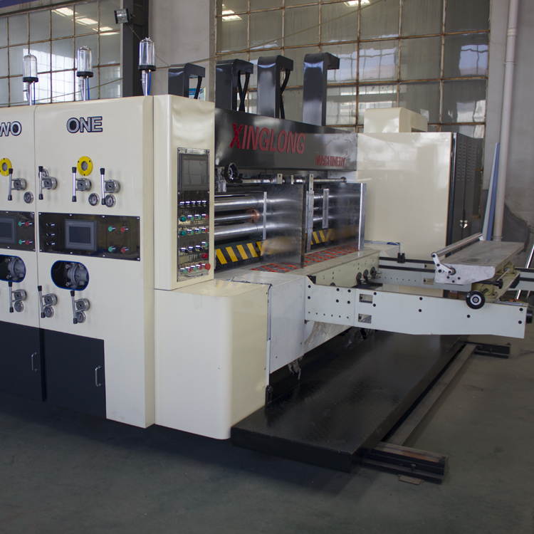 automatic carton printer slotter die - cuter folder gluer strapping linkage line box machine