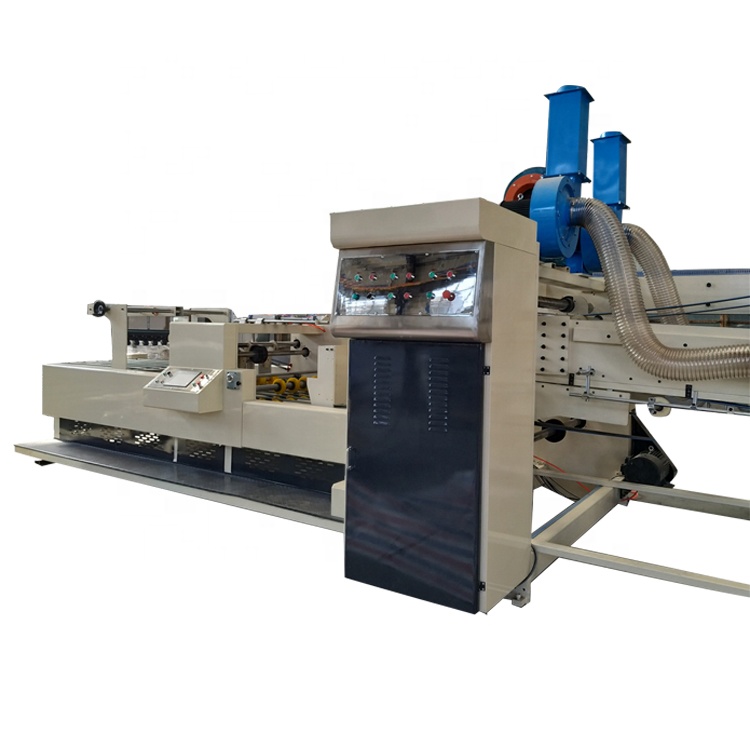 full automatic carton box production line / printing slotting die cutting folder gluer machine for sale