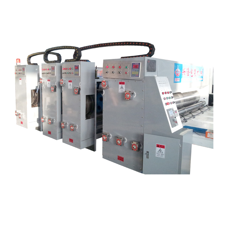 chain feeding caron packaging printing slotting and die-cutting machine