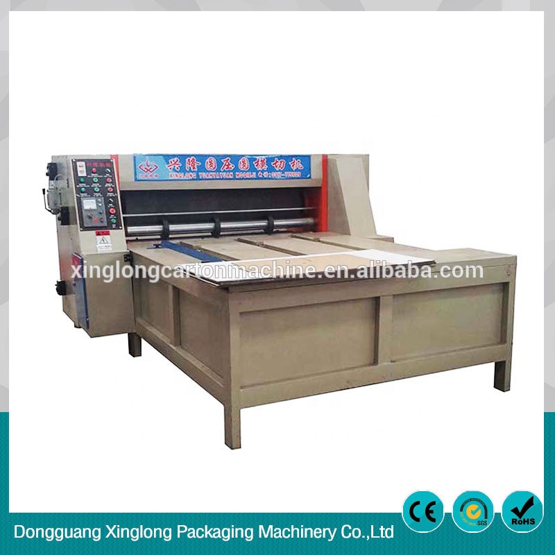 Chain feeder semi-automatic corrugated carton box die-cutting packing machinery