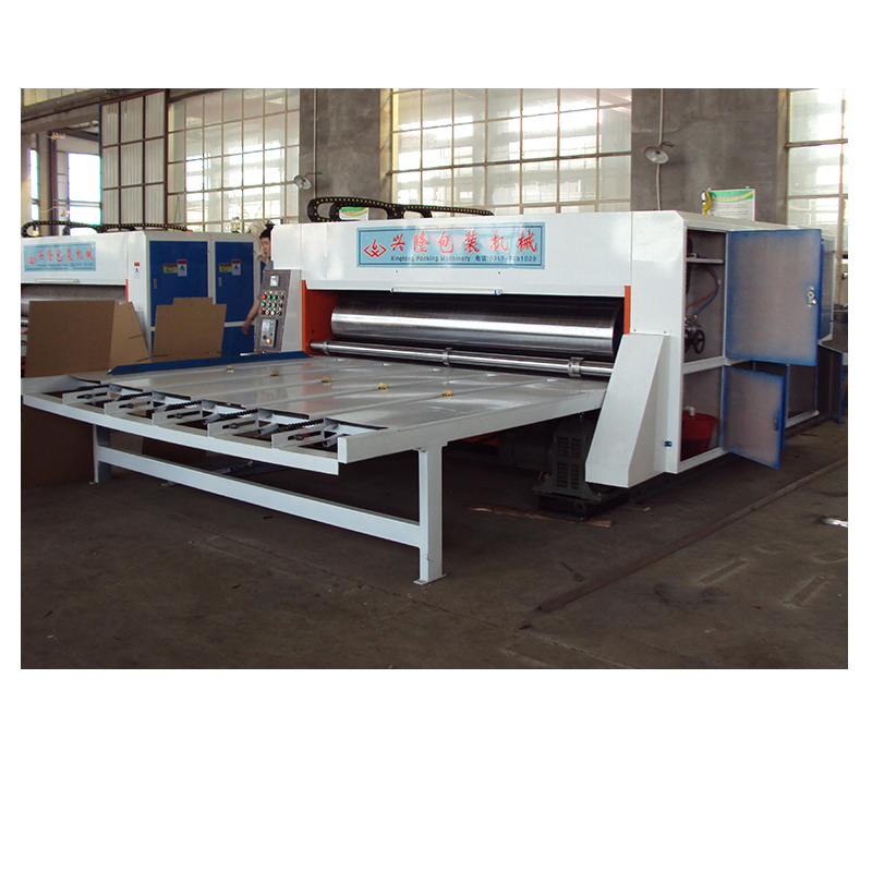 chain feeding carton box printing machine with slotter for packing carton box